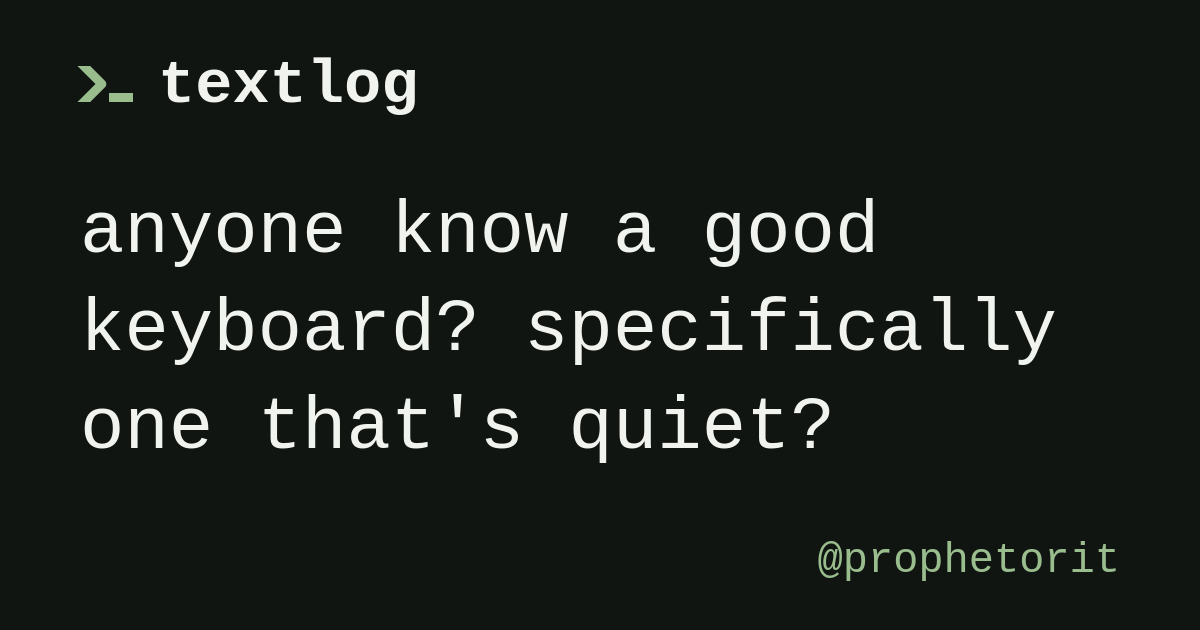 @prophetorit wrote on textlog